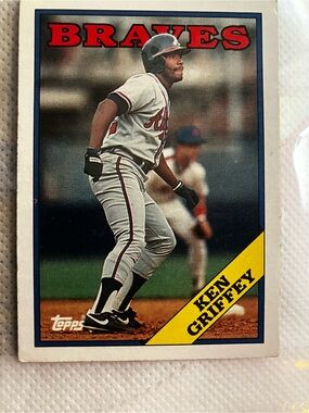 Topps Braves Card with Ken Griffey